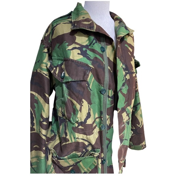 VINTAGE SMOCK COMBAT DPM NATO COLD WEATHER BUTTON FRONT W/ZIPPER DRAWSTRING - Picture 2 of 12